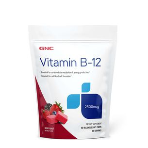 Vitamin B-12 2500 mcg - Berry Blast - 60 Soft Chews &#40;60 Servings&#41; Berry Blast | GNC